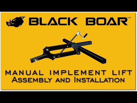 Black Boar Implement Lift - Manuel